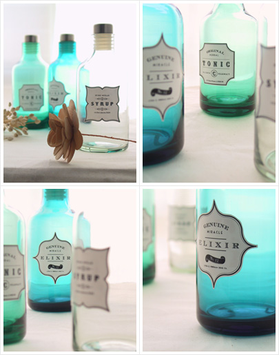 DIY vintage bottles