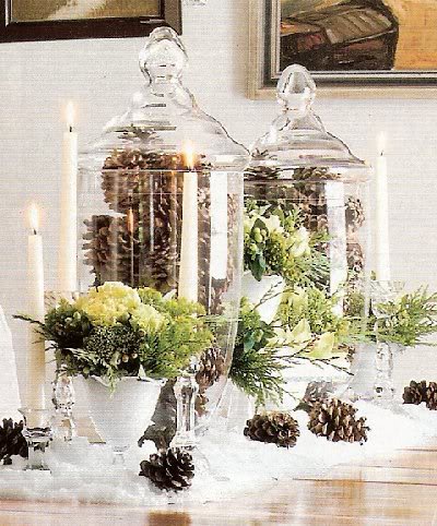 fall pinecone jars