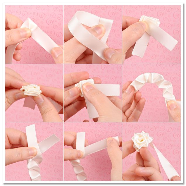 Make Ribbon Flowers Ribbon Rose