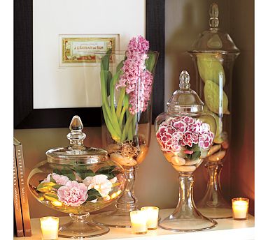 floral decoration jars