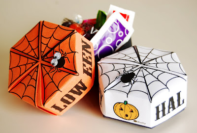 halloween print origami boxes freebie