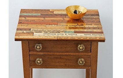 yardstick wooden table top side table