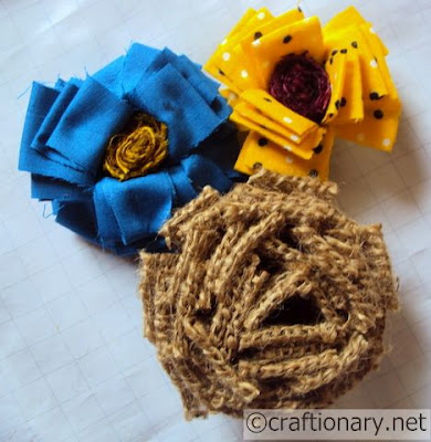 Craft Ideas Leftover Fabric on Making Flowers With Fabric   Burlap  Tutorial    Craftionary
