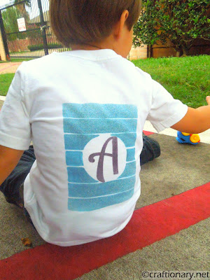stripes monogrammed boy t-shirt