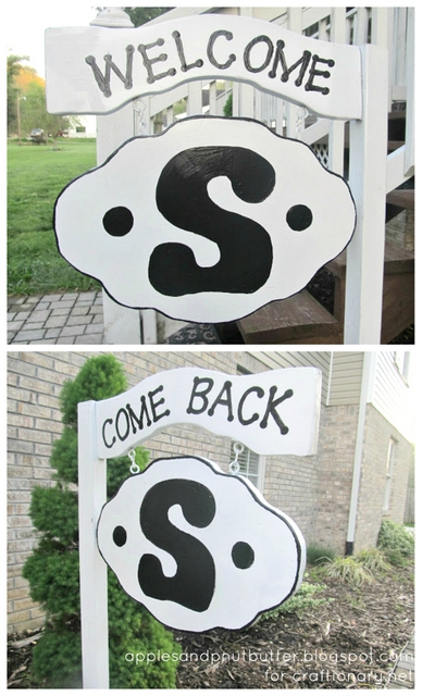 painted monogram welcome sign tutorial