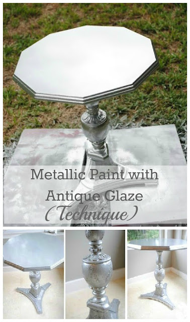 How to apply silver metallic paint with antiquing glaze? - Craftionary