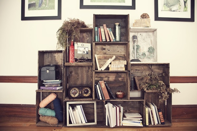 diy crate bookcase