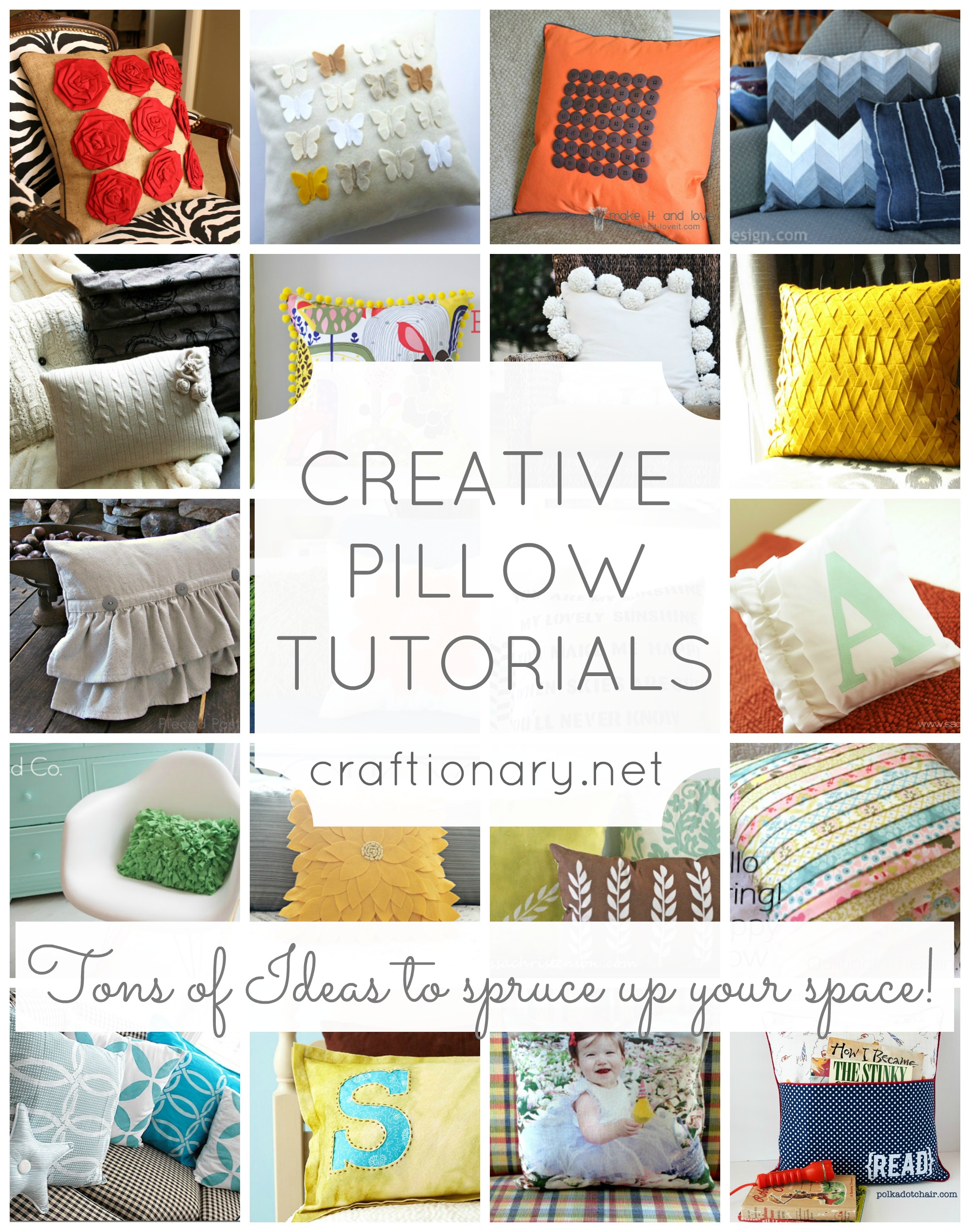25 Easy decorative pillow tutorials (Make throw pillows)