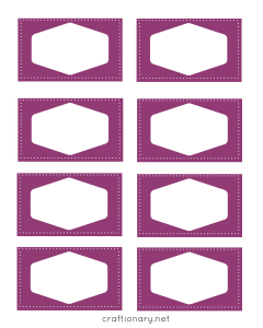 book label printables purple