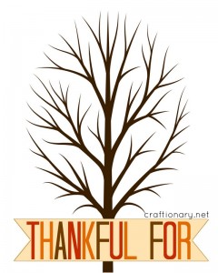 thankful free printable tree