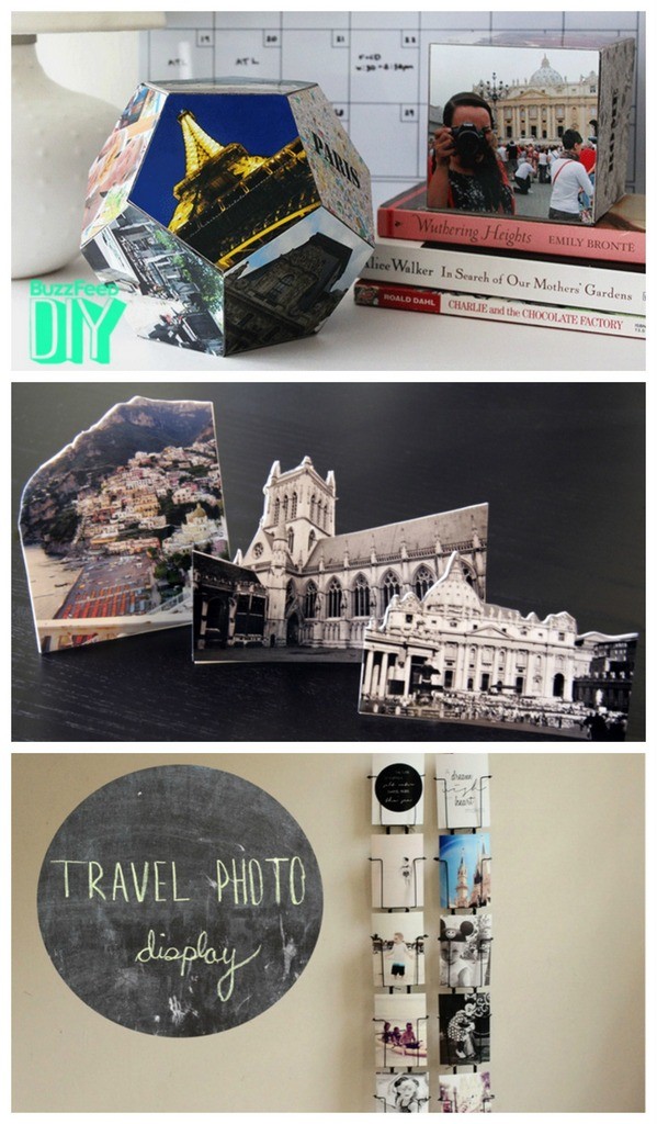 diy photo display for travelers
