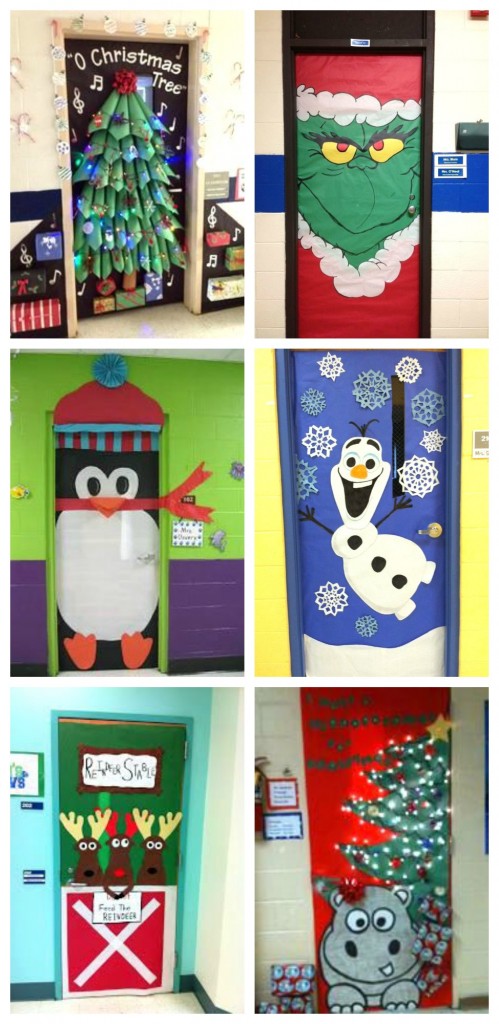 christmas classroom door decorating