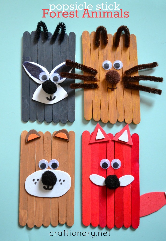 16 Popsicle Stick Animal Crafts for Kids - Kidz Craft Corner