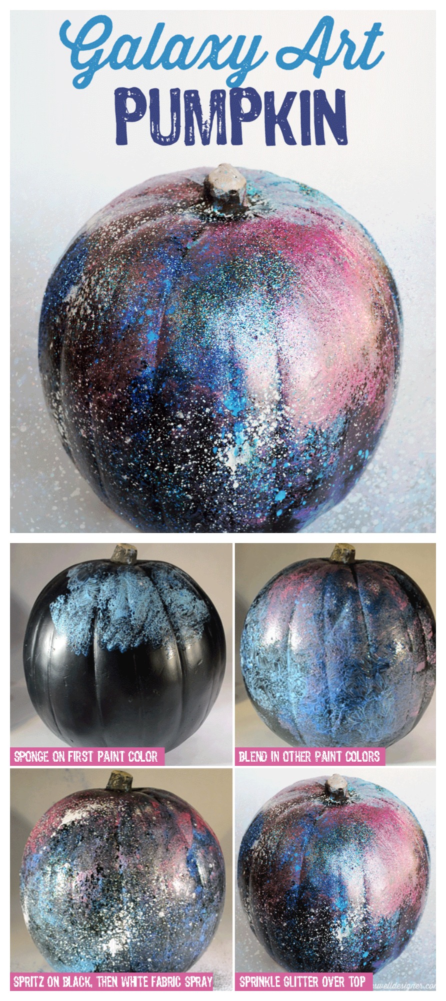 Galaxy art pumpkin