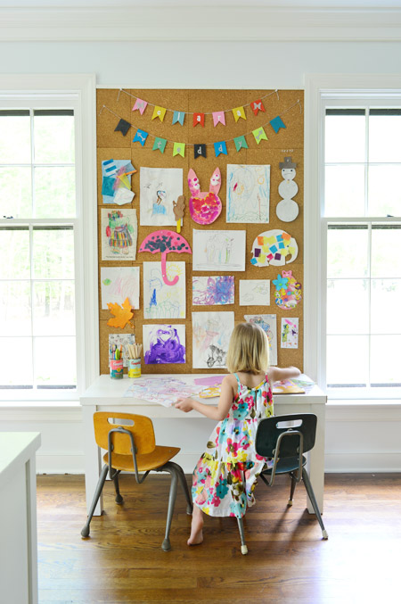 DIY Kids Art Display Wall 