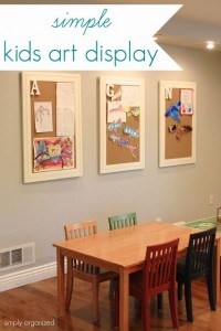 kids art work display ideas