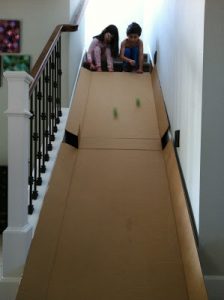 Cardboard box slide