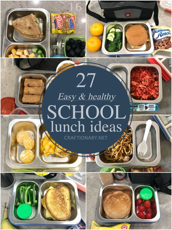 Easy and quick school lunch ideas for kids - Craftionary