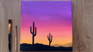 Sunset Acrylic Painting Easy for Beginners