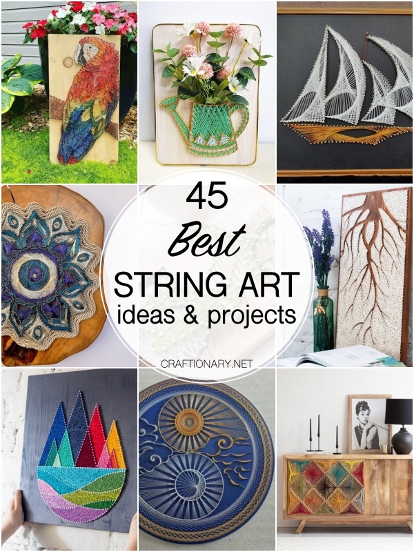 Elephant String Art -   Hand painting art, String art, String