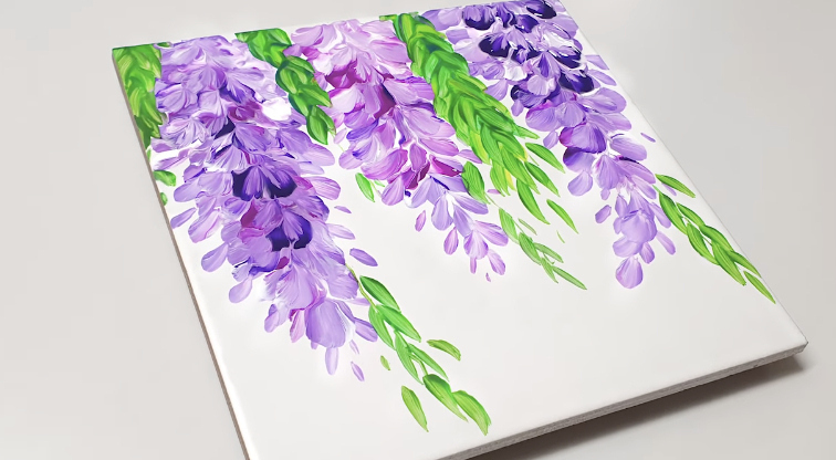 How to Paint Purple Flower / Acrylic Painting / Correa Art 