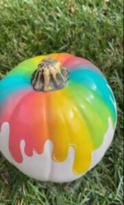 Acrylic paint pumpkins