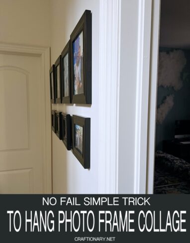 How to hang small photo frames collage in alignment?