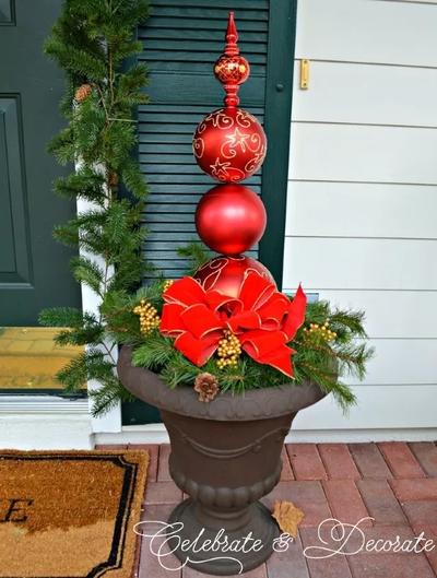 christmas-ball-ornament-topiary - Craftionary