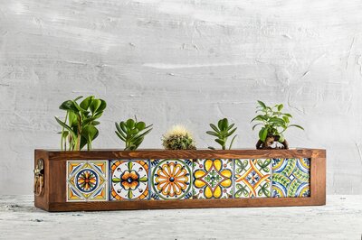 Beautiful-Mexican-tiles-herb-box