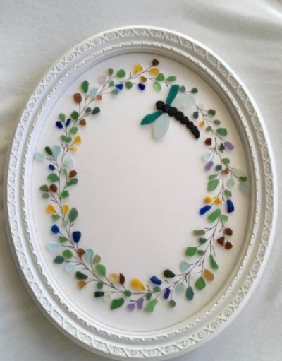 Beautiful Wreath and dragonfly art