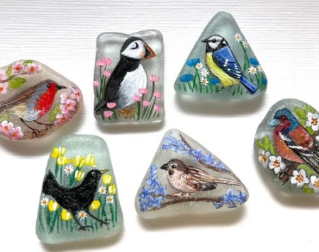 Bird Painted Magnets