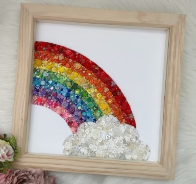 Rainbow themed art piece