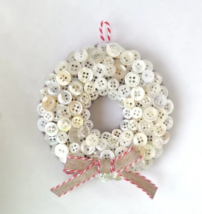 Upcycled Vintage Button Wreath
