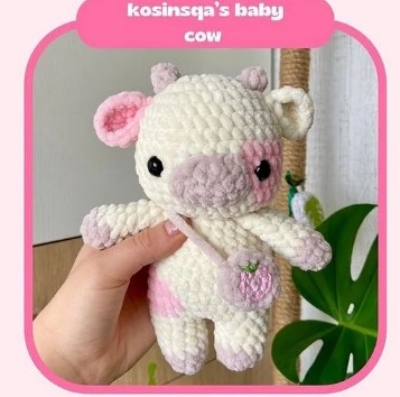 Sweet amigurumi baby cow