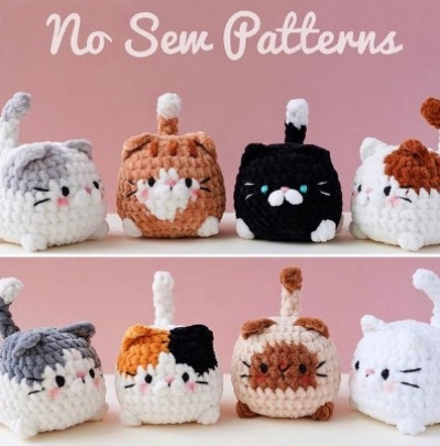 chubby kittens amigurumi cat