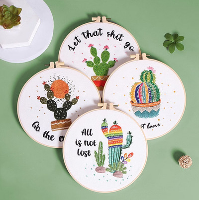 Cacti-Plant-Embroidery-Hoop-for-Beginners