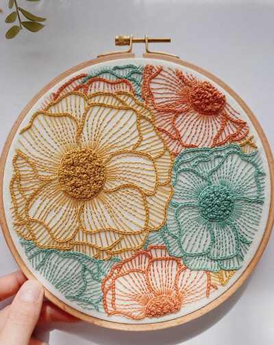 Multicolour-Floral-Embroidery-Pattern