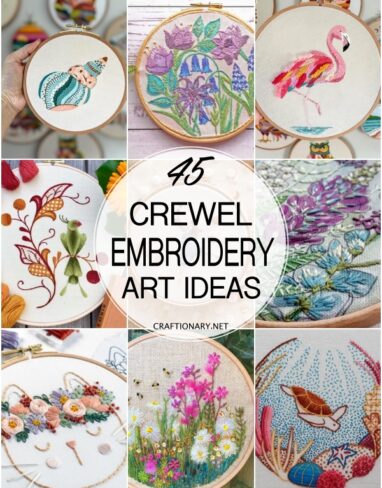 45 Crewel Embroidery Art Ideas