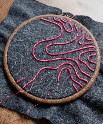 Abstract Beaded Embroidery