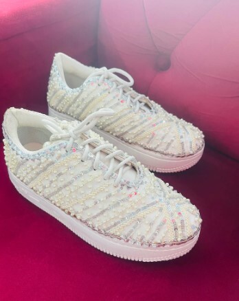 Beaded Bridal Sneakers