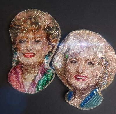 Beaded Embroidery Portraits