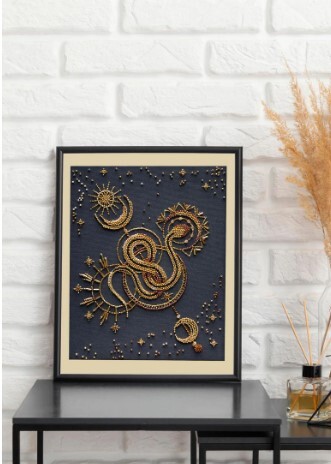 Black and Gold” Bead Embroidery Kit 