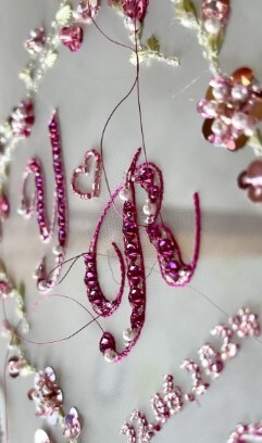 Calligraphy with Beaded Embroidery