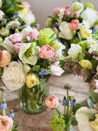 Dense flower arrangement