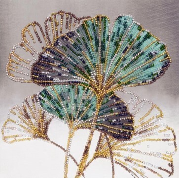 Emerald Leaves Bead Embroidery Kit