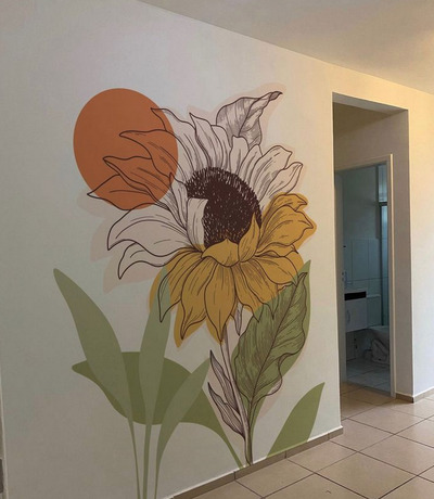 Huge-Sunflower-Wall-Painting