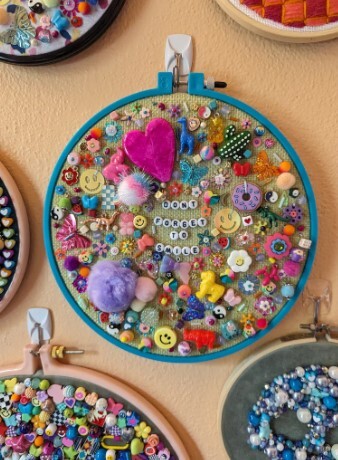 Mixed Media Bead Art Wall Hanging