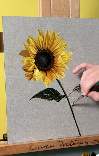 Realistic-Sunflower-Oil-Painting 