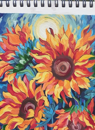 Van-Gogh-Inspired-Sunflower-Painting