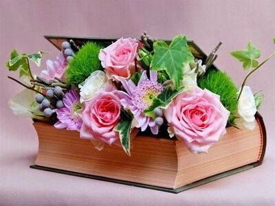 flower-arrangement-in-old-book